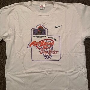 Nike White Fast Break 5K Tee